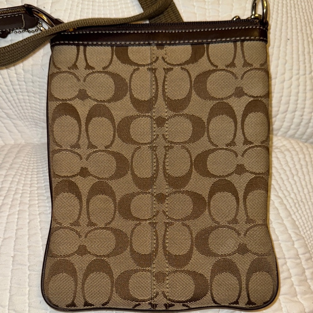 Coach Brown Messenger Bag with Signature Monogram - Picture 3 of 8